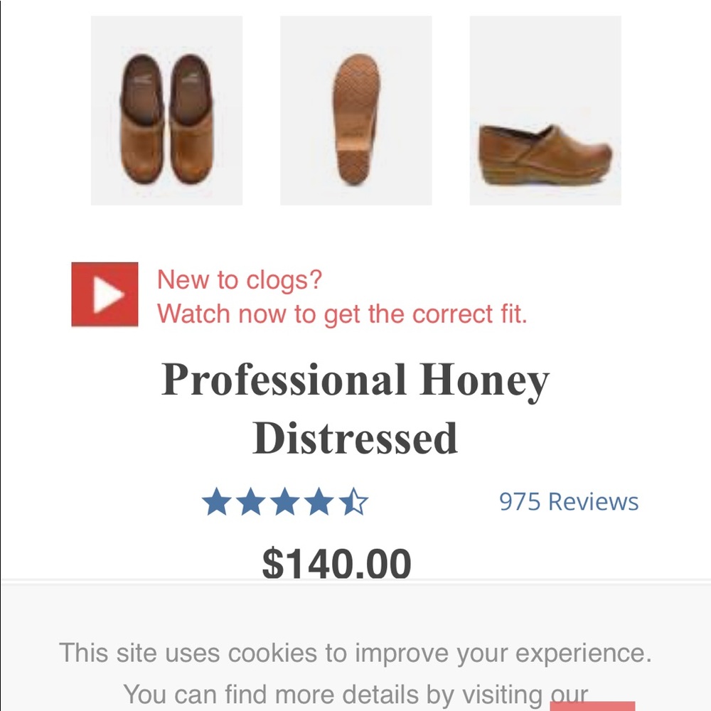 Dansko Clogs~ Distressed Honey~ worn a dozen times. Please see pics attached.